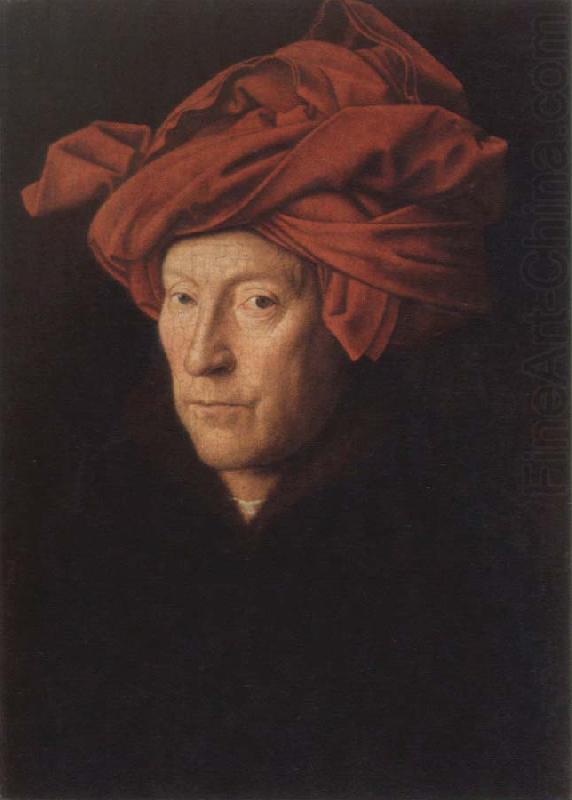 Jan Van Eyck Man in aRed Turban
